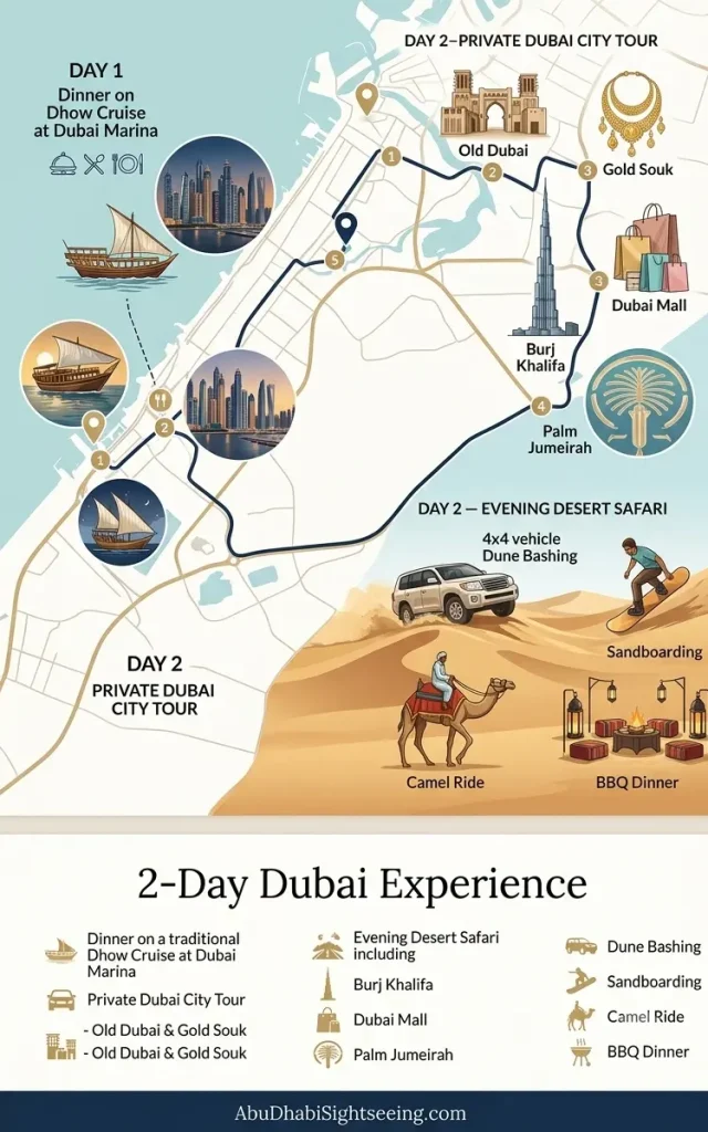 Dubai 2 Days Tour Package Itinerary